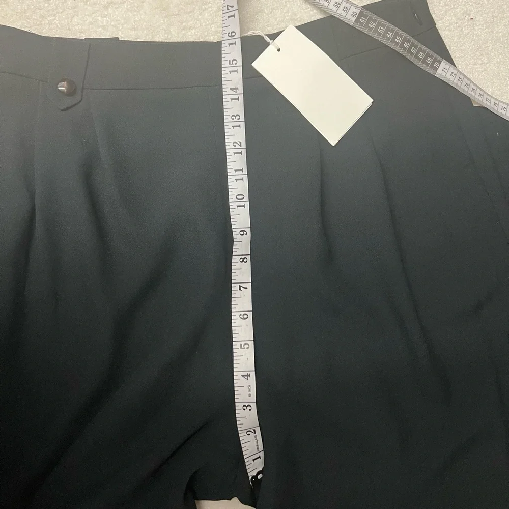 NWT Sezane Woman Black Loulou Trousers Cotton Bamboo High Waist Dress Pants 14 - Picture 14 of 15